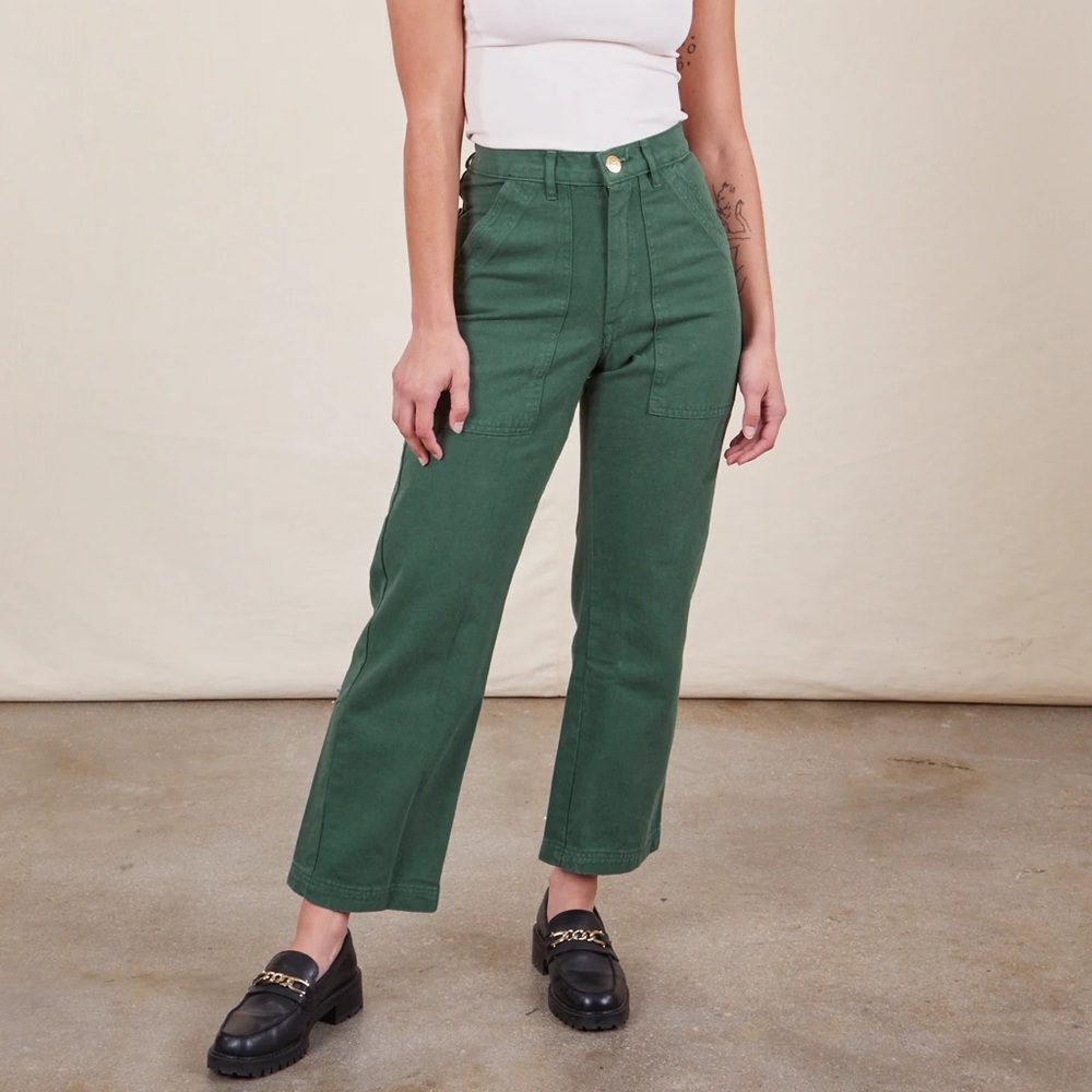Dark Emerald Green Petite Work Pants 💚